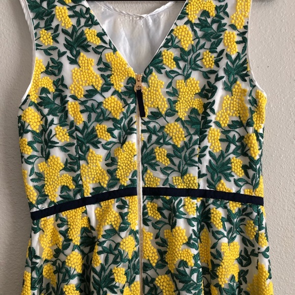 NWT Gorgeous green and yellow floral embroidered dress - Picture 4 of 10